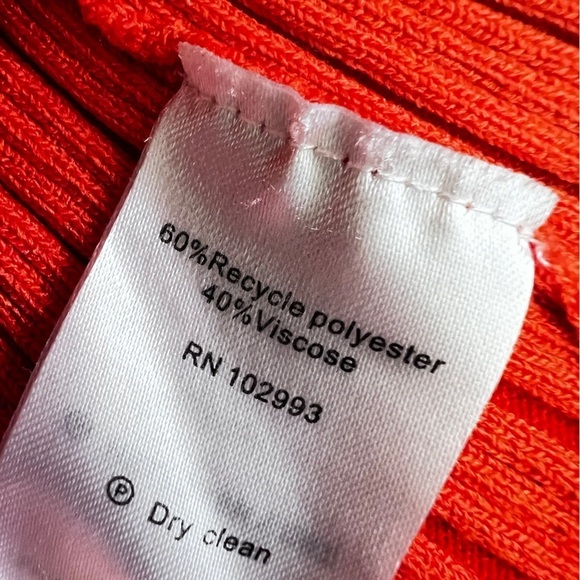 Esteban Cortazar Collective Orange Ribbed RTR Mini Tank Dress SIZE XS - Picture 11 of 16